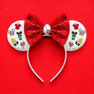 Accessoire créatif pour enfants et adultes, motif marin, dessin animé, volant, bouée, bandeau bleu, nœud à paillettes - Product Image 4
