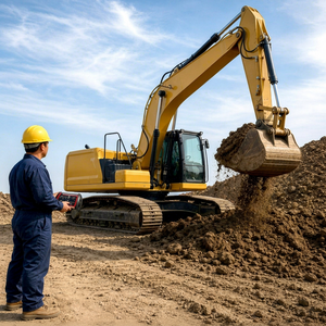 Excavatrice d'occasion vérifiée à faible nombre d'heures de fonctionnement avec kit de télécommande hydraulique proportionnelle sans fil industrielle - Product Image 1