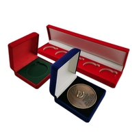 Estuche de Exhibición de Monedas de Terciopelo Personalizable al por Mayor, Caja de Empaque para Medallas y Emblemas de Alta Calidad, Color, Tamaño y Logotipo Personalizables Everwin