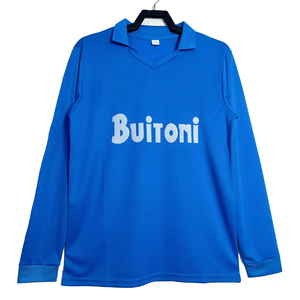 ชุดฟุตบอลฤดูร้อนสไตล์เรโทร ปี 1987/88 ทีมเนเปิลส์ ชุดเหย้า แขนยาว สำหรับการแข่งขันสโมสรยุโรป แห้งเร็ว - Product Image 1