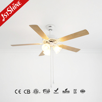 Ventilateur de plafond 1stshine classique à pales réversibles, ultra silencieux, à économie d'énergie, pour salon et chambre, modes été et hiver, décoration intérieure