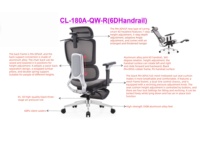 Fauteuil de bureau pivotant au design moderne avec appuie-tête réglable Chaise d'appoint en tissu sur base inclinable Style de chaise en maille
