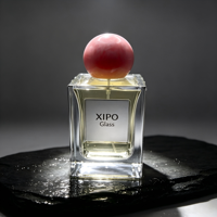 Flacon de parfum haut de gamme en cristal transparent de 100 ml avec pulvérisateur et marquage à chaud pour marques de luxe