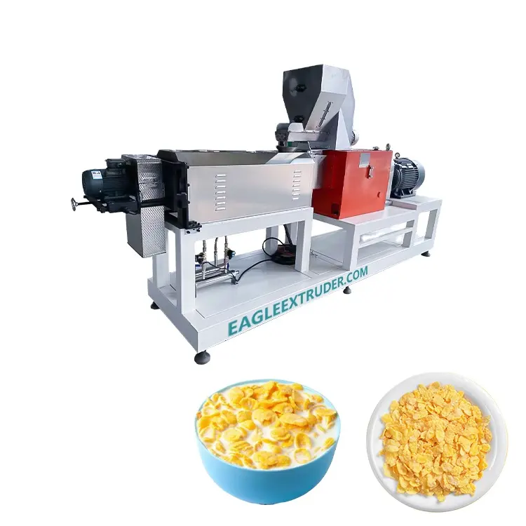Jinan Halo Automático Cereal inflado Muesli Máquina de desayuno Extrusora de copos de maíz Fabricante de máquinas de cereales
