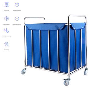 <span class=keywords><strong>Chariot</strong></span> à <span class=keywords><strong>linge</strong></span> d'hôpital en acier inoxydable, <span class=keywords><strong>chariot</strong></span> à <span class=keywords><strong>linge</strong></span> médical pour clinique, maison <span class=keywords><strong>de</strong></span> retraite, collecte des vêtements sales - Product Image 2