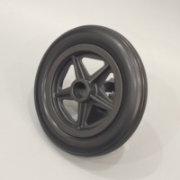 Roues de remplacement pour fauteuil roulant de 6/7/8 pouces, roues en PU solide, roues de remplacement pour déambulateur avec roulements, pièce de rechange pour fauteuil roulant