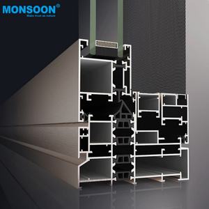 Monsoon Modern <b>Soundproof</b> Custom Aluminum Profile with OEM and Precision Machining for Window Corner Cabinet Building <b>Material</b> - Product Image 1