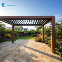 Pergola en aluminium Sweet Home, pergola bioclimatique motorisée, gazebo électrique, jardinage écologique, imperméable, résistant au vent