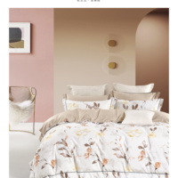 Ensemble de literie imprimé en coton 100% de luxe, ultra doux et confortable, comprenant des draps, une housse de couette, un édredon, impression pigmentée, pour la maison et l'hôtel