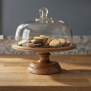 Handmade Eco-Friendly Wood 3-Piece Cake Server Stand Unique Design Dishwasher Safe New Arrival Cake <b>Tools</b> Wholesalers Exporters - Product Image 1