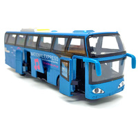 Autobús de Juguete de Aleación con Sonido y Luz, Modelo Guerrero, Cinco Puertas Abatibles, Muebles Creativos, Venta al por Mayor