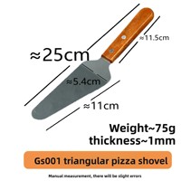 Yolecen gros épaissie Pizza & Teppanyaki spatule avec poignée en plastique pour la cuisson et Steak ustensile de cuisine couteau de cuisson