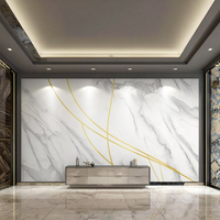 Panneau mural en PVC 3D personnalisé OEM Design floral moderne Ignifuge imperméable pour intérieur d'appartement d'hôtel à manger ignifuge