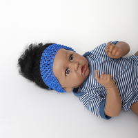 Peau profonde africaine Brunette réaliste Vinyle Silicone Reborn Baby Kit Toys Kids Gifts Durable Fashion Doll