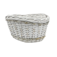 Produits à forte demande panier à linge tissé en osier gris produits de cuisine fabriqués en pot de fleurs d'Asie
