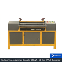 Séparateur automatique de radiateurs en cuivre et aluminium Genrytech GRRS-600 300-600kg/h 3kW AC, machine de recyclage de condenseurs de climatisation automobile CE