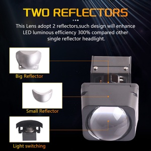 Sanvi Module LED M15S 1,5 pouce, lentille de projecteur pour phare, 49W/pièce, lumière 6000K, ajustement universel pour phares 12V, lampe avant - Product Image 4