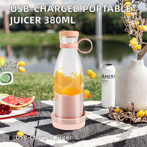 Mixeur-presse-agrumes électrique portable 380 ml en acier inoxydable, recharge USB, pour usage hôtelier, idéal pour jus de citron et d'orange, et smoothies - Product Image 3