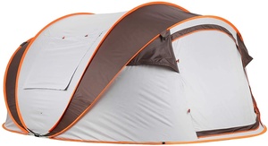 Tienda <span class=keywords><strong>de</strong></span> Campaña Retro WOQI para 4 Personas, Muestra Gratuita, Funciones Automáticas, para Camping, Senderismo, <span class=keywords><strong>Casa</strong></span>, Dos Logotipos Personalizados para Playa y Familia - Product Image 2