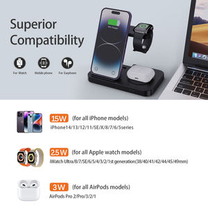 Base de Carga Inalámbrica 3 en 1 Plegable para iPhone 17, Apple Watch S10 y Airpods Pro <span class=keywords><strong>2</strong></span>, Soporte para Teléfono - Product Image 2