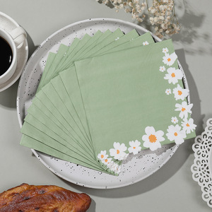 Printed Daisy Paper Napkins 330mmx330mm For Birthday Parties And Events - Product Image 4
