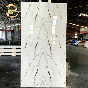 Revêtement UV PVC Marbre SPC Pierre Plastique Composite Stratifié Panneau <span class=keywords><strong>mural</strong></span> imperméable <span class=keywords><strong>pour</strong></span> salle de bain Hôpital Ménage - Product Image 1