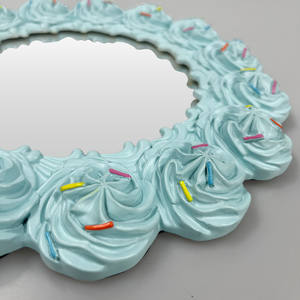 क्रीम केक मेकअप दर्पण एकल पक्ष राल दर्पण राजकुमारी डेस्कटॉप मेकअप रचनात्मक मेकअप दर्पण अनुकूलन - Product Image 4