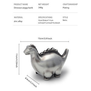 <span class=keywords><strong>Tirelire</strong></span> en alliage de zinc de haute qualité en forme de bouche de <span class=keywords><strong>cheval</strong></span> de dinosaure, ornements de bureau pour enfants, décoration de la maison, cadeaux, cadeau personnalisé de marque - Product Image 2