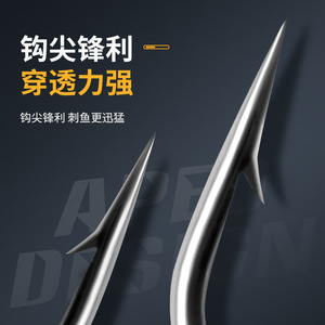 Hameçons jigging à tête plombée, 9 points de fixation, super résistants, barbelés, fabriqués en Chine pour la pêche au black-bass avec leurres. - Product Image 2