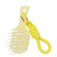Nouveautés : Brosse démêlante compacte pour cheveux, format mini porte-clés, avec poils en nylon, design palette, qualité salon, idéale pour les voyages