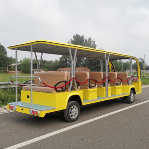 Bus touristique à toit ouvert avec six rangées et sept dix-sept sièges, carrosserie jaune, haute endurance, vente directe d'usine, fabrication directe - Product Image 3