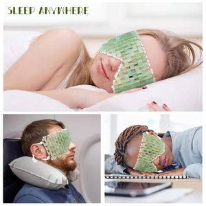 Masque pour les yeux en jade 100% pierre précieuse naturelle pour la thérapie anti-âge par la chaleur et la fraîcheur - Product Image 2
