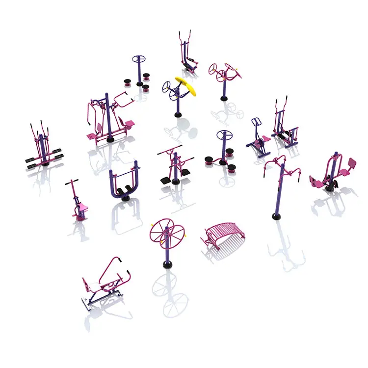 Promotional Various Durable Galvanized Steel Outdoor Fitness Equipment, Outdoor Park Exercise Equipment