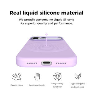 Echte Silikon-Handyhülle für iPhone 18 Pro Max Starke Magnetische Rückabdeckung für iPhone 18 Pro 17 15 Mit Aluminium-Tasten Kamera <span class=keywords><strong>LM005</strong></span> - Product Image 2