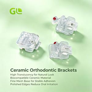 Brackets orthodontiques <span class=keywords><strong>en</strong></span> céramique autoligaturants passifs, fente 0.022, faible friction, esthétiques et transparents pour traitement orthodontique - Product Image 4