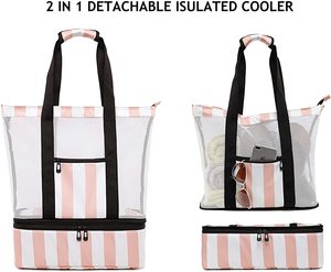 Échantillon gratuit, sacs de courses pliables réutilisables extra grands, simples, vierges, personnalisables avec logo imprimé, sacs fourre-tout résistants en polyester - Product Image 5