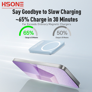 Custom Power Bank 5000mAh caricabatteria esterno Mini Powerbank portatile Wireless Power Bank magnetico - Product Image 3