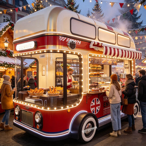 Chariot alimentaire électrique résistant à la corrosion avec plan de travail intégré, kiosque mobile pour la vente de sandwichs et de café - Product Image 1