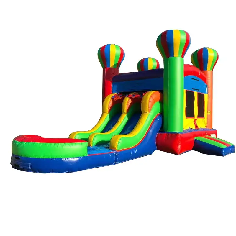 Moonwalk Inflatable Air Balloon Combo Bouncer Slide Combo Bounce House With Water Slide For Jump