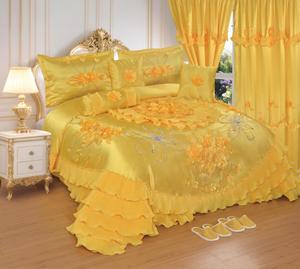 Juego de artículos para el hogar de alta calidad, nuevo y popular, para bodas, que incluye cortinas, pantuflas y ropa de cama. - Product Image 2