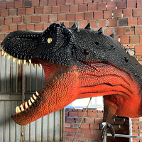 Tête de dinosaure réaliste à suspendre, modèles animatroniques de dinosaures simulés, modèle T-Rex pour la décoration