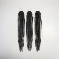 Extensions de tresses dreadlocks en fibre basse température de 24 pouces, pré-bouclées, avec perles, pour tressage au crochet, pour femmes noires