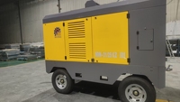 Compresor de Aire de Tornillo Rotatorio Diésel con Ruedas BDM-31/25, 22KW, Motor Lubricado Pequeño, 25 bar, para Plataformas de Perforación de Pozos Mineros