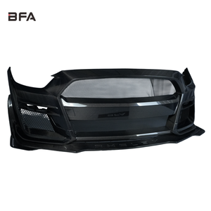 Pare-chocs avant tout en fibre de carbone noir BFA neuf pour <span class=keywords><strong>Ford</strong></span> <span class=keywords><strong>Mustang</strong></span> <span class=keywords><strong>GT</strong></span> 2015-2023, mise à niveau au style Shelby GT500 - Product Image 1