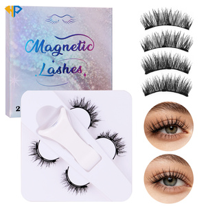 Cils magnétiques naturels à marque privée avec applicateur, kit de cils magnétiques de luxe doux et volumineux, faux cils entiers personnalisés - Product Image 1