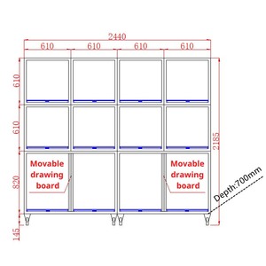 Sistema de jaula Modular de 12 puertas para JQ-S12D, foco LED y puerta de vidrio templado, jaula para exhibir animales para Hospital y cuidado doméstico - Product Image 3