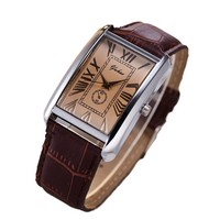 Nouvelle Montre Élégante Femme 2026, Bracelet en Cuir, Cadran Carré, Montres Assorties pour Couples, Montre Décontractée à Quartz