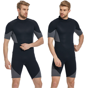 Men's Wholesale 2mm 3mm Neoprene <b>Wetsuits</b> Breathable Stretch Anti-UV Short Sleeves Legs Back Zipper Plus Size Diving Surfing - Product Image 1