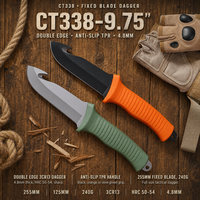 Couteau utilitaire à lame fixe SELAN, acier 3cr13, manche en TPR, personnalisable OEM, qualité industrielle, couteau de chasse et de survie, couteau de camping CT338