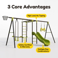 Ensemble de balançoires multifonctionnelles pour enfants avec toboggan, chaise suspendue pour enfants, équipement de jeu pour jardin, cour arrière, aire de jeux